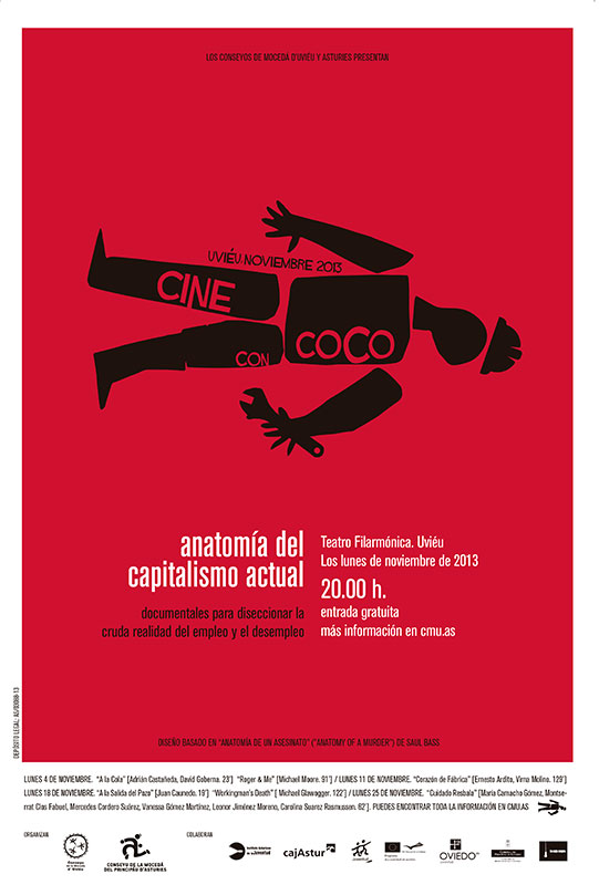 cartel Cine con coco: `anatoma del capitalismo actual`